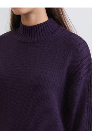 Lcw Modest Mor Yarım Balıkçı Yaka Kadın Triko Tunik