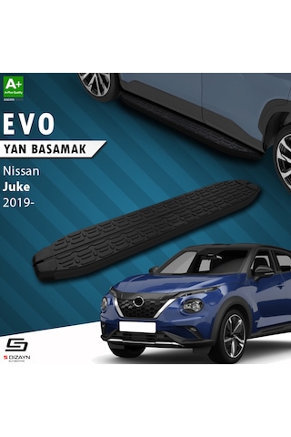 S-dizayn Nissan Juke 2 Evo Siyah Yan Basamak 173 Cm 2019 Üzeri A+ Kalite