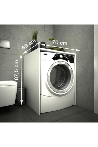 Erahome Mine Çamaşır Makinesi Alt Dolabı Kapaksız Beyaz (509931611) Beyaz