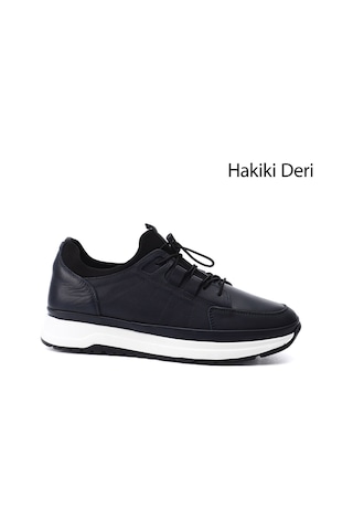 Gönderi(R) Gönderi R Erkek Lacivert Antik Likralı Lastik Bağcıklı Hakiki Deri Comfort Sneaker Ddma80442145 Lacivert