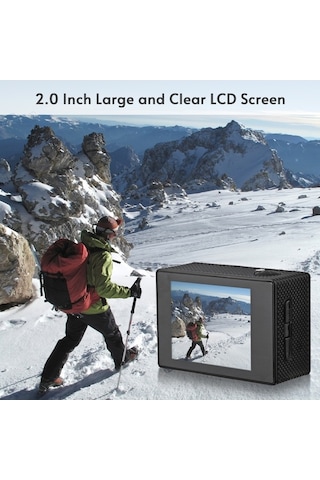 Trendooze Springsun Video Kamera 1080p Aksiyon Kamerası Wifi Spor Kamerası 12mp 150 Geniş Açı Lens 2.0 Gy