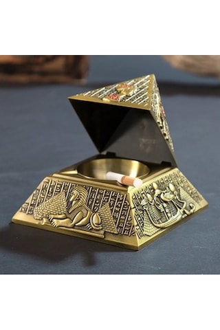 Tongxida Özellikle Mısır Firavun Rüzgar Geçirmez Metal Küllük Kapaklı Piramit Şekli Çok Renkli Moda Ve Konforlu Hayat Tarzı İç Çok Renkli