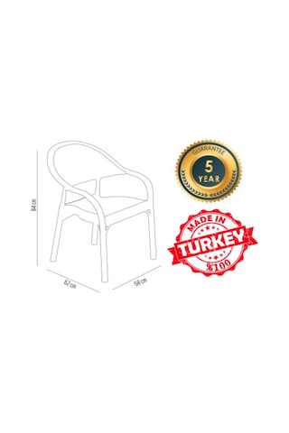 Sermer Pazarlama Bambu Desenli Masa Sandalye Seti 4 Sandalye Sandalye + Yuvarlak Masa Şık Ve Dayanıklı Tasarım Kahverengi