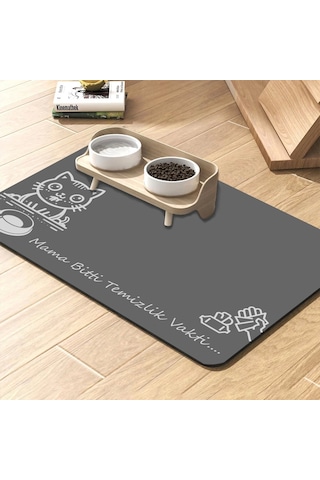 Matgo Pati Temizlik Vakti Evcil Hayvan Beslenme Matı Mama Paspası 50 x 70 CM