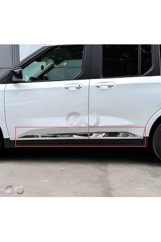 Ford Tourneo Courier Krom Yan Kapı Çıtası 4 Parça 2024 Üzeri Paslanmaz Çelik