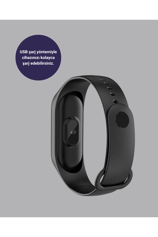 Bluetooth Akıllı Bileklik Spor Modlu Kalp Atış Takipli Uyku Analizli