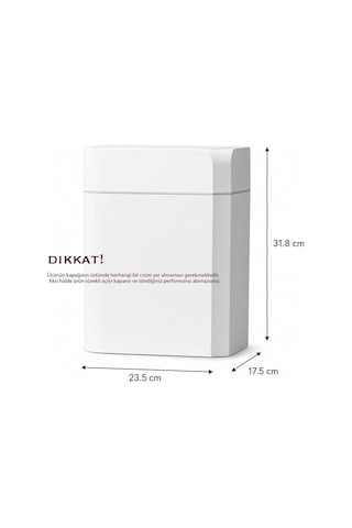Otomatik Hareket Sensörlü Çöp Kovası, Banyo Çöp Kovası, Çocuk Odası Çöp Sepeti, Çöp Kutusu, 2 Adet 1.5 V Aa Pil, Piller Pakete Dahil Değildir 12 Litre - 23.5x17.5x31.8 Cm Belirtilmemiş