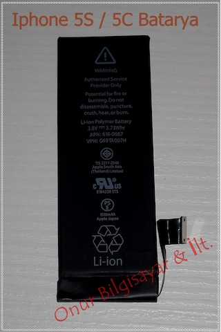 Apple Uyumlu iPhone 5S 5C 1510Mah 3.8V Batarya