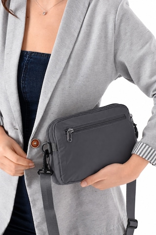 Unisex 4 Bölmeli Paraşüt Kumaş Ayarlanabilir Çapraz Askılı Çanta SI-6012