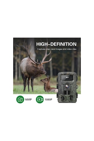 Dancemonkey 16mp Avcılık Kamerası, 1080p Ir Gece Görüşlü, Ip54 Su Geçirmez, 120 Geniş Açılı Video Kamera Çok Renkli