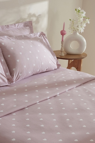 Karaca Home Amour %100 Pamuk Çift Kişilik Pike Takımı Pembe Pembe