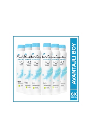 Emotion Ocean Fresh Kadın Sprey Deodorant 6 x 200 ML