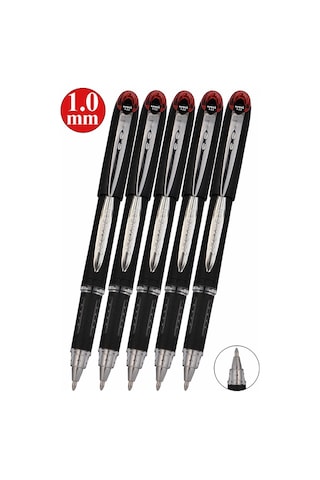 Kırmızı İmza Kalemi 5 Adet Uniball Jetstream 1.0 Mm Pilot Kalem Sx-210 Hızlı Yazı Kalemi Roller Uçlu Likit Mürekkepli