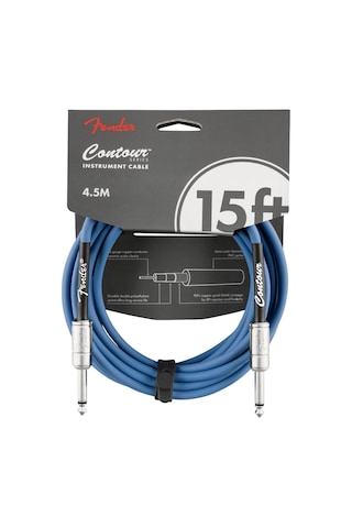 Fender Contour Serisi 4,5 Mt. Gitar Kablosu Lake Placid Mavi Enstrüman Kablosu