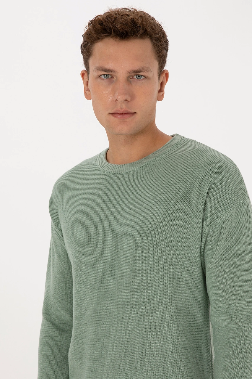 U.S. Polo Assn. U.s. Polo Assn. Erkek Kazak /triko 50313679-vr115 Su Yesılı Melanj