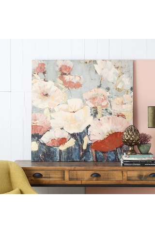 Soft Flowers Yağlı Boya Tablo 100x100 Cm