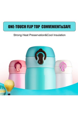 Ulzyvf Paslanmaz Çelik Seyahat Termosu - 17oz Sızdırmaz Flip Kapaklı, Mavi Renk Mavi Ergonomik Tasarım Mavi