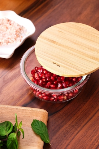 Emsan Naturel 400 Ml Dikdörtgen Borosilikat Saklama Kabı Çok Renkli