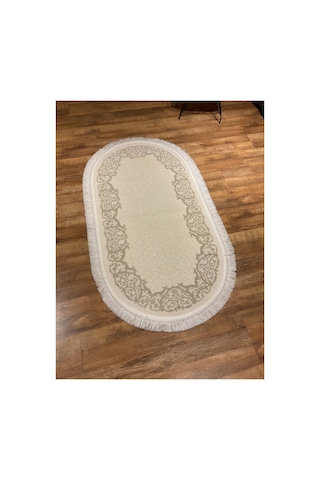 Daphne 11016a Krem-bej Oval Halı Çok Renkli