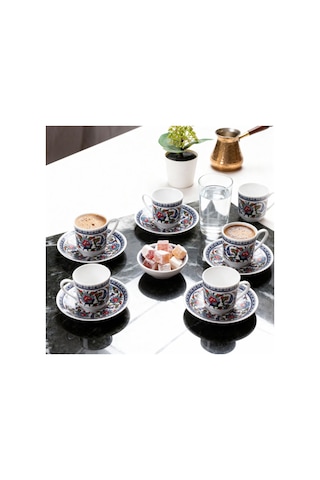 Güral Gözde Double 6 Kişilik Kahve Fincan Takımı 60932 4875354