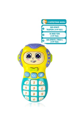 Toyaş Işıklı Ve Müzikli Ceptelefonu Bebek Motor Beceri Gelişimi Müzikli Oyuncak Ceptelefonu Bebek Oyuncağı Mor-sarı sarı