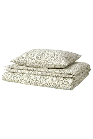 Ikea Sorgmantel Beyaz-yeşil 150x200/50x60 Cm Tek Kişilik Nevresim Seti Beyaz - Yeşil