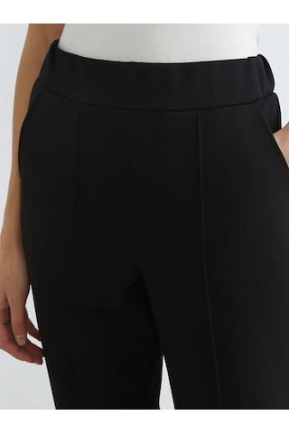 Lc Waikiki Siyah Beli Lastikli Kadın Pantolon
