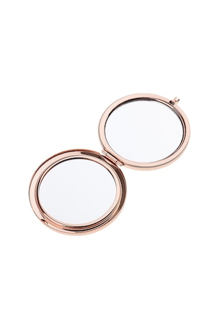 Suntek Premium Katlanır Yuvarlak Cep Makyaj Aynası Bronz