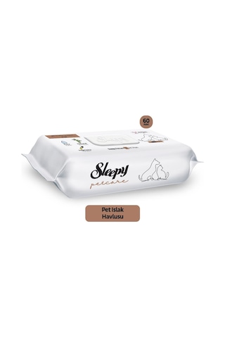 Sleepy Petcare Bakım Seti ( Pet Bakım Örtüsü 30'lu + 60 Yaprak Islak Havlu + Şampuan 500 ML)