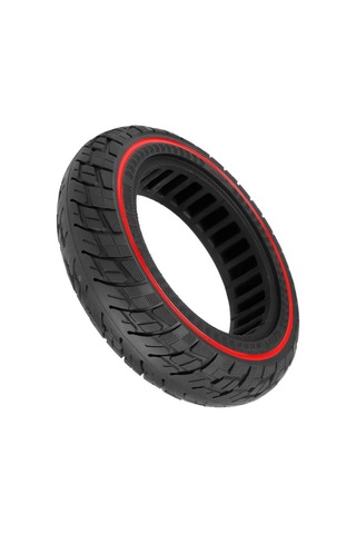 10x2.5 İnç Dolgu Lastik Kırmızı Şeritli Scooter Lastiği