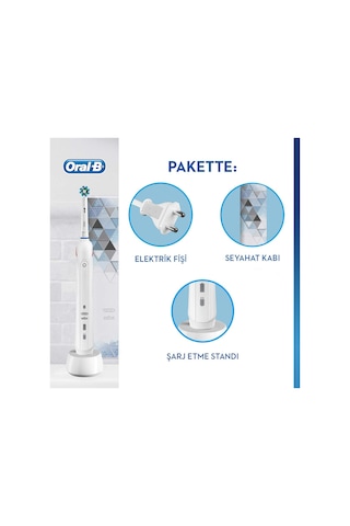 Oral-B Smart 4 4500 Modern Motif Elektrikli Diş Fırçası Beyaz