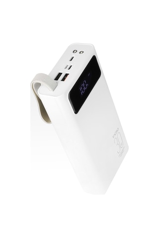 Powerway TX30 Beyaz 30.000 mAh Led Işıklı Powerbank