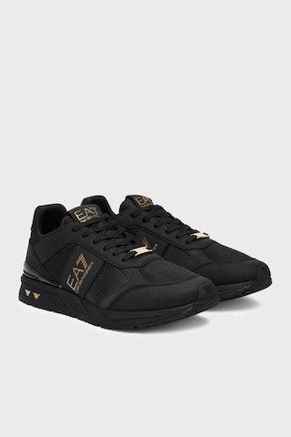 Ea7 Logolu Sneaker Ayakkabı Unisex Ayakkabı 7x000656 Af13550 Mz177 Siyah-gold