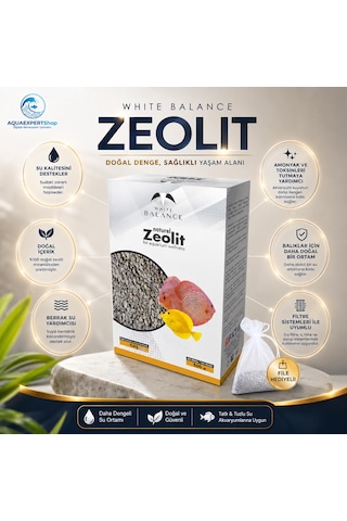 Akvaryum Filtre Malzemesi - Zeolit - Su Berraklaştırıcı Ve Koku Giderici - 500 Gr - File Hediyeli