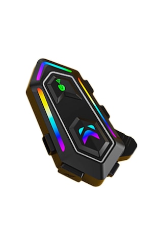 Krm2 Rgb Motosiklet Sürücüleri İçin Ipx6 Su Geçirmez Özellikli Kablosuz Bluetooth Kulaklık - Siyah