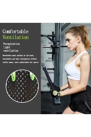 Fileli Terletmeyen Yarım Parmak Fitness Yoga Pilates Avuç İçi Kaymaz Silikon Spor Eldiven Gri - Siyah