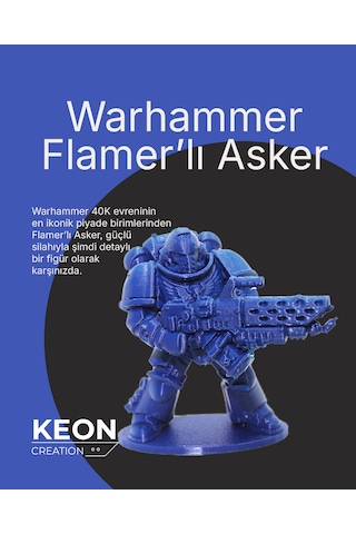 Warhammer 40k Flamer Lı Asker Figür