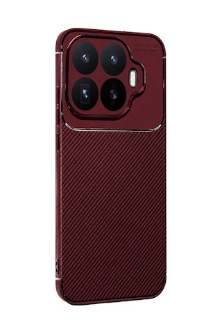 Mi 17t Auto Focus Karbon Kapak - Bordo Siyah