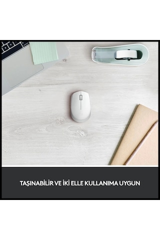 Logıtech 910-006867, M171 White, Usb Nano 2,4g Kablosuz, 1000dpi, Optik, 3 Tuşlu, 12ay Pil Ömrü, Mou Diğer