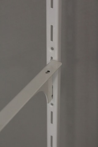 2 Adet 100 Cm Beyaz Tek Sıra Delikli Raf Dikme Destek Profili - Raf Direği Beyaz
