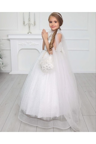 Uğur Böceği Çocuk Pelerinli Abiye 5'li Set Takım 001