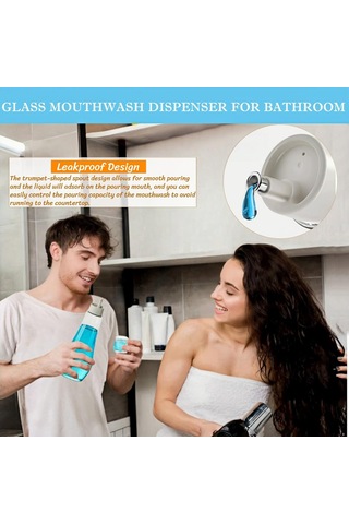 Dofolink 2'li Cam Çilek Suyu Dispenseri Seti - 260ml Kapasite, Şeffaf, Ev/banyo Kullanıma Uygun, Bpa Free, Dayanıklı Tasarım Diğer