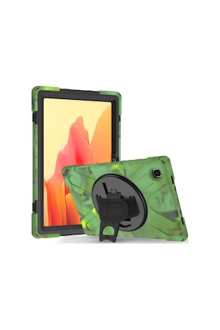 Galaxy Tab A7 Lite 8.7 T220 Uyumlu Tam Koruma Defender Askılı 360 Dönebilir Standlı Zırh Tablet Kılıfı Korumalı Kapak