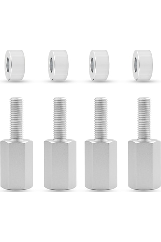 Teltree Can Am X3 İçin Alüminyum Oturma Koltuğu Yükseltici Seti Gümüş - 4 Adet + 4 Yastık