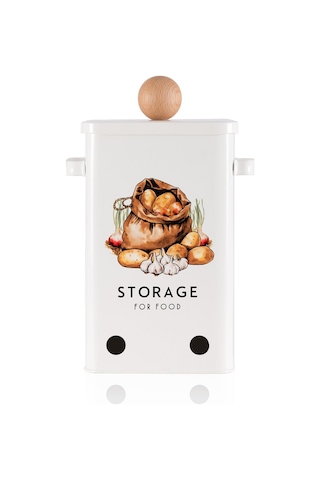 The Mia Storage Patates Soğan Kabı 13x20x32 Cm Beyaz