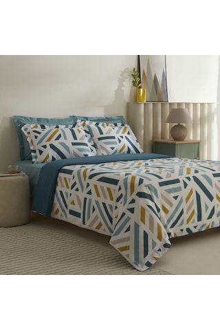 Karaca Home Morgan %100 Pamuk Tek Kişilik Nevresim Takımı Yeşil Yeşil