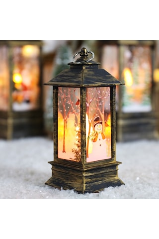 Yifomall Noel Dekorasyonu Kucuk Boy Bronz Kar Tanesi Işıklı Masaüstü Aksesuar Ag13 Pil Dahil Diğer