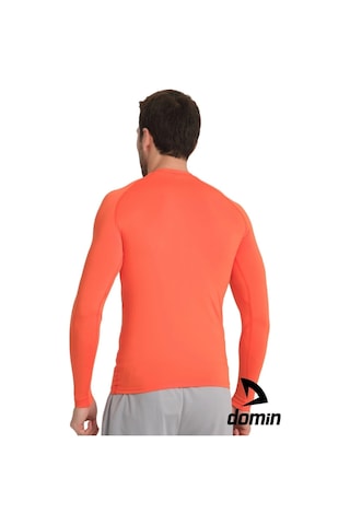 Hnc Sport Erkek Uzun Kol Orange Esnek Fit Compression Spor Body Tshirt Turuncu