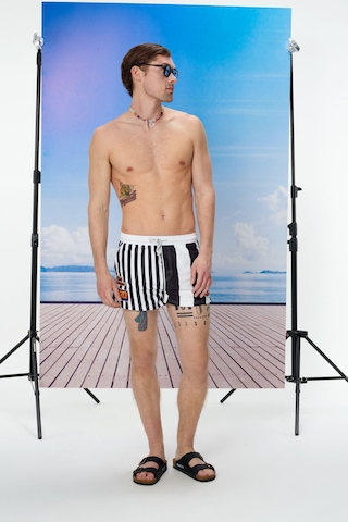 Loft Regular Fit Erkek Deniz Şortu Black/white
