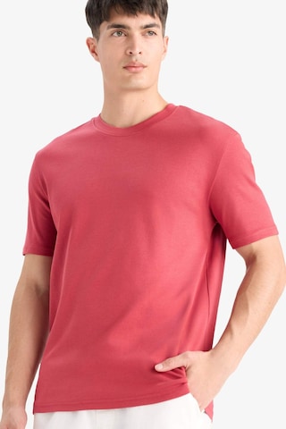 Defacto Regular Fit Bisiklet Yaka Basic Düz Kısa Kollu Tişört E7961ax25aubr238 Bordo